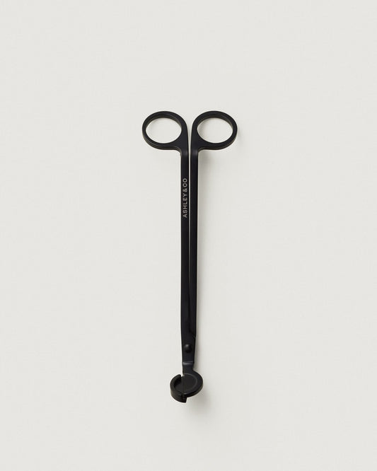Ashley & Co matte black wick trimmer scissors for candle care
