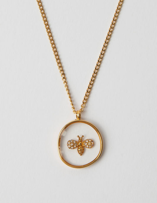 Stella + Gemma | Jewelled Honey Bee Necklace