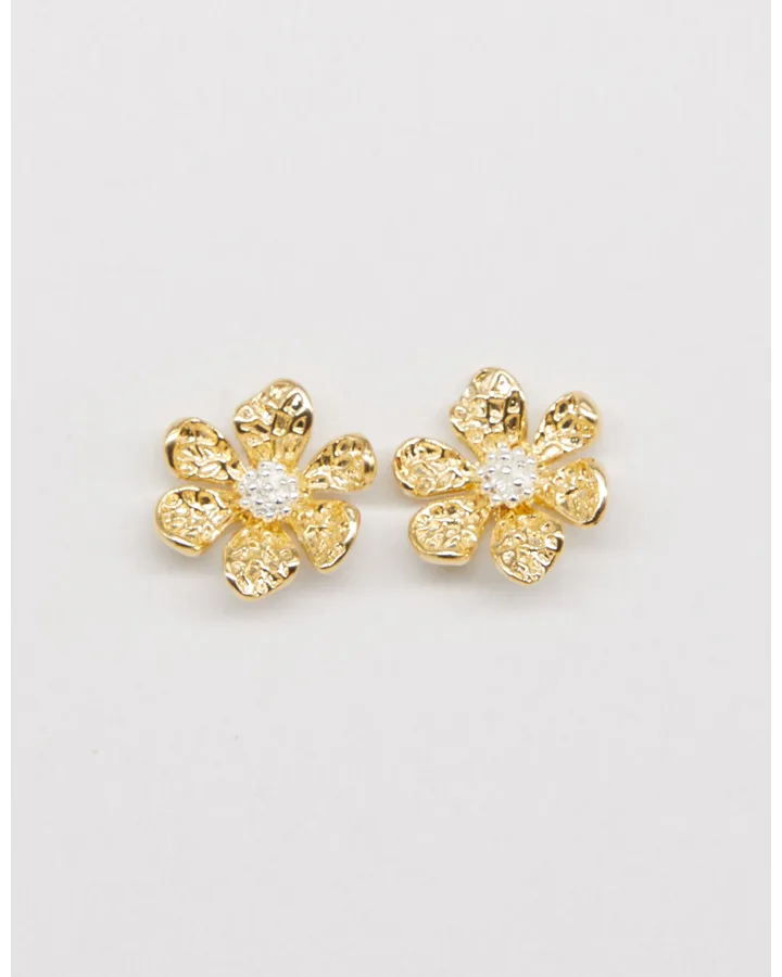 Stella + Gemma | Flower White Enamel Gold