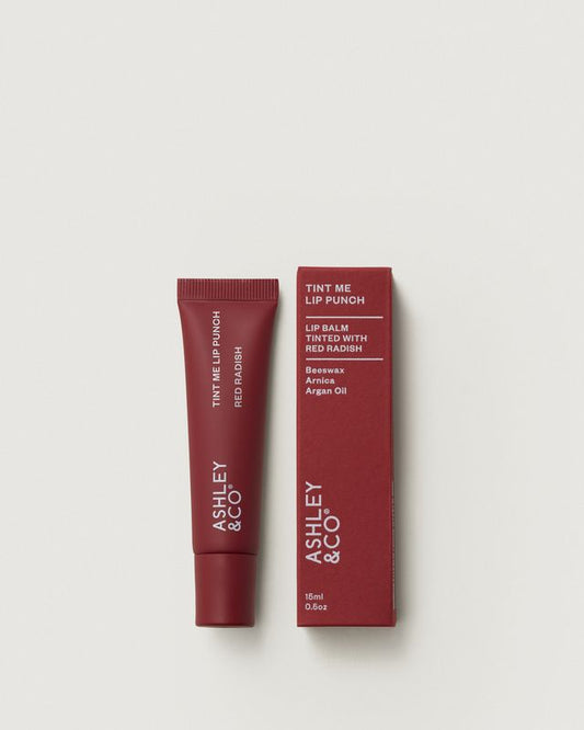 Ashley & Co Tint Me Lip Punch tinted lip balm 15ml, Red Radish shade