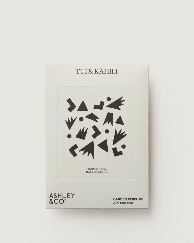 Ashley & Co Carded Perfume in Tui & Kahili, boxed