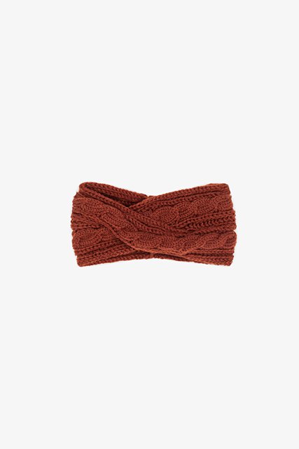 Cable Knit Cross Ear Warmer