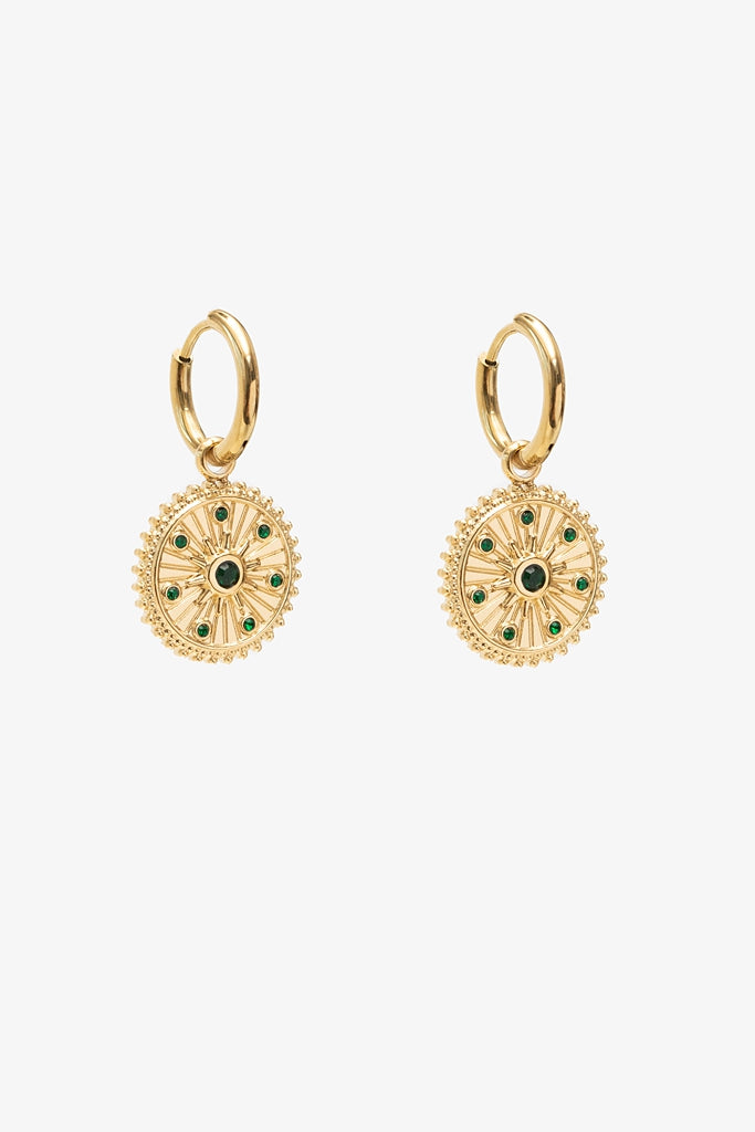 Emerald Temple Earring
