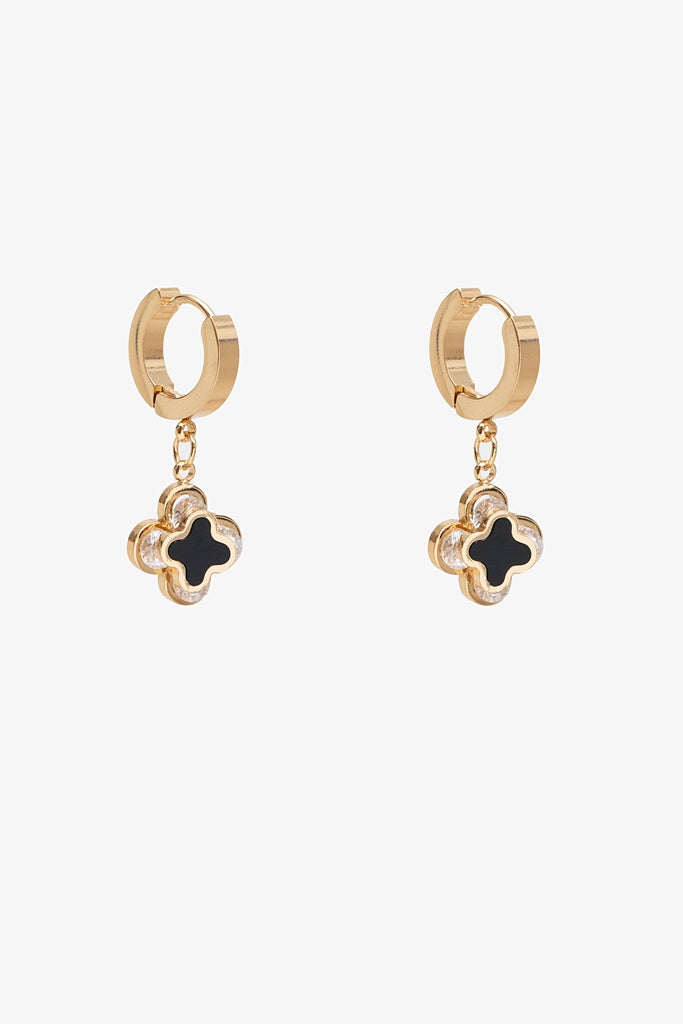 Midnight Clover Earrings