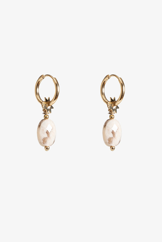 Taupe Star Earring | Gold