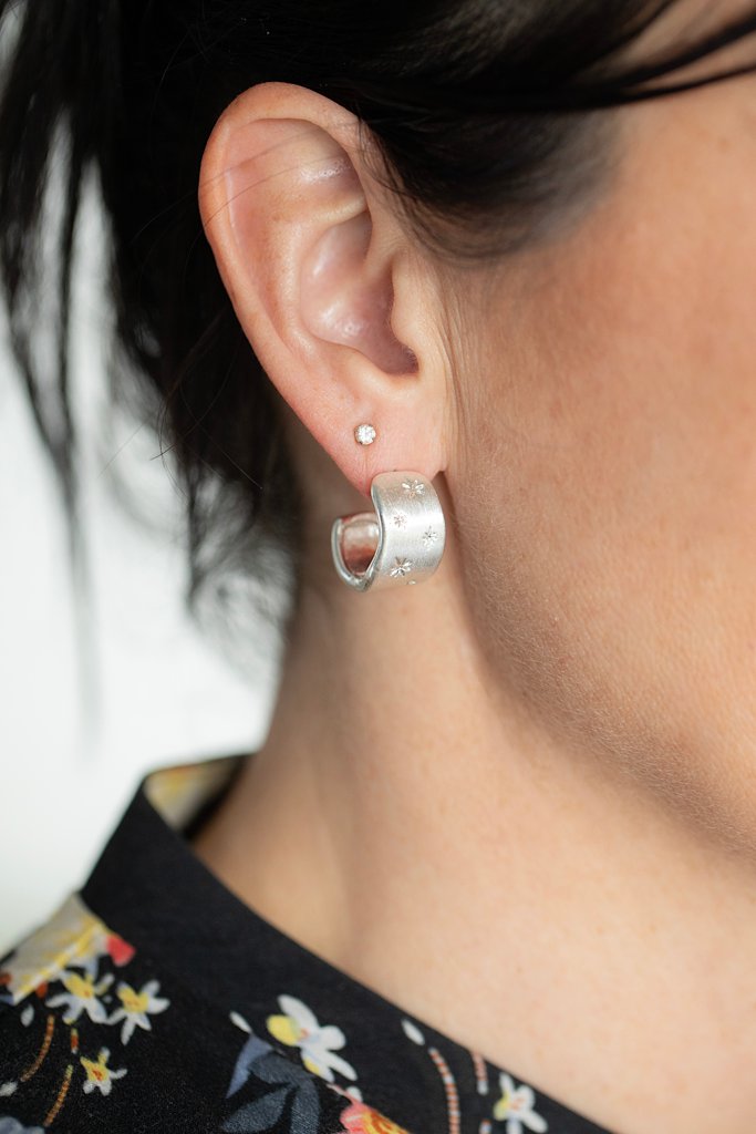 Starfall Hoop | Silver
