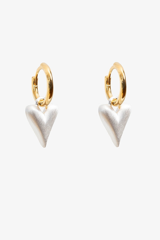 Two Tone Heart Hoop