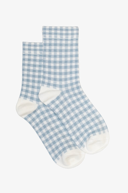 Sock | Blue Gingham