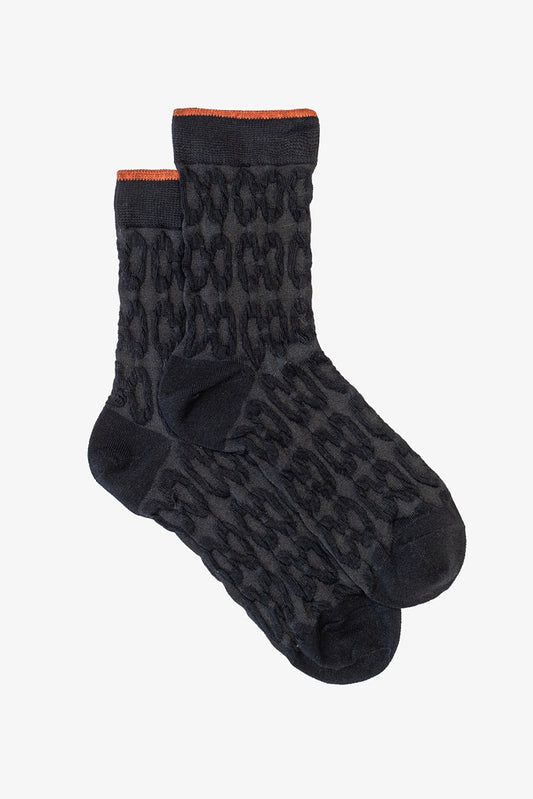 Antler | Rust Top Black Sock