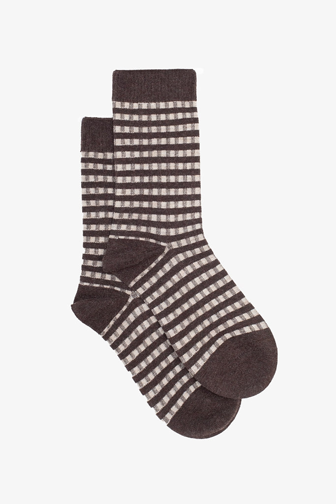 Sock | Cocoa Gingham