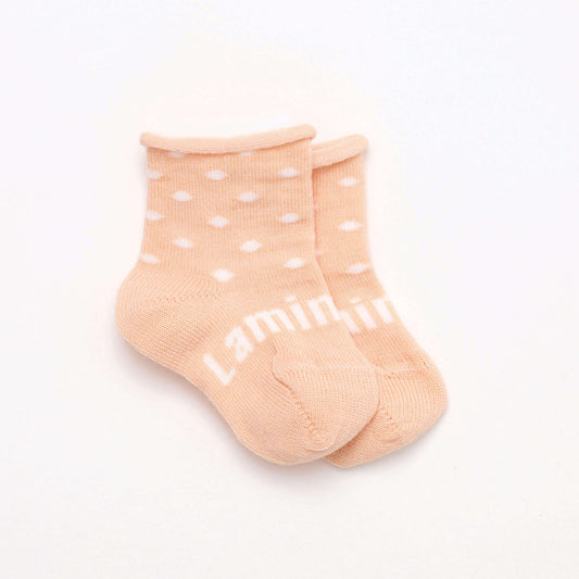 Baby Merino Roll Top Crew Socks | Lychee