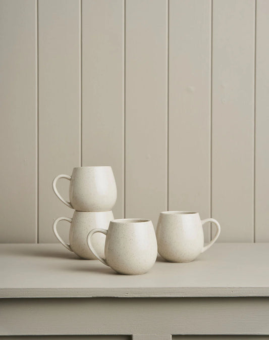 Mug 4PK | White Speckled Hug Me