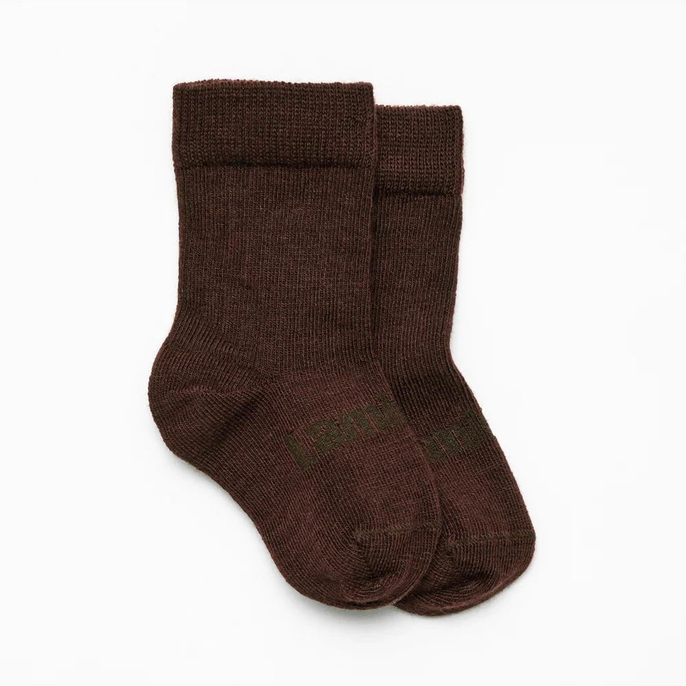 Baby Merino Crew Socks | Cacao