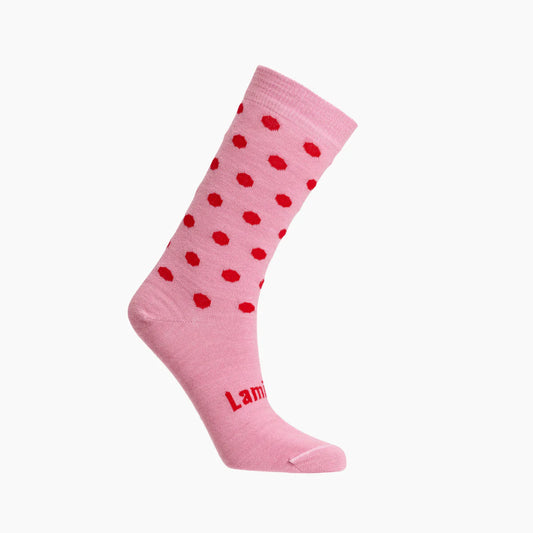 Woman Merino Wool Crew Socks | Cherry