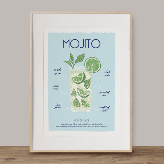 Ink Bomb Art Print | Cocktail - Mojito