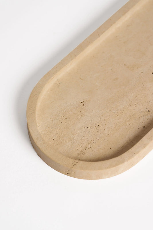 Line Tray | Light Travertine