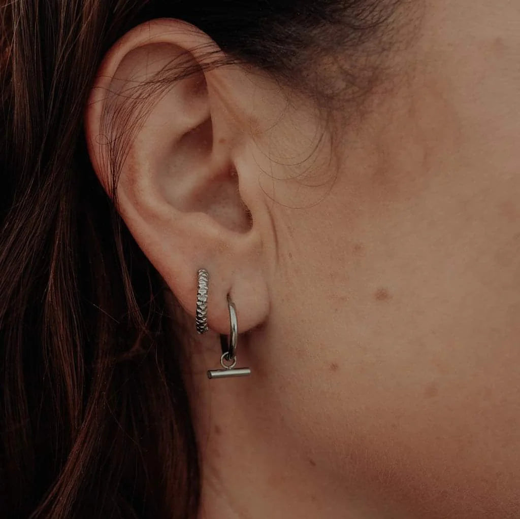 Bar Hoop Earrings