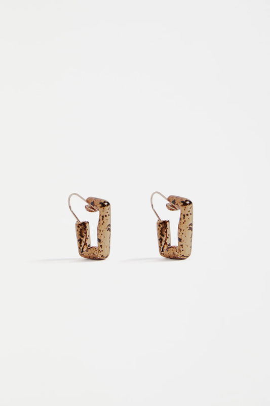 Bronze Oban Square Hoop Earring