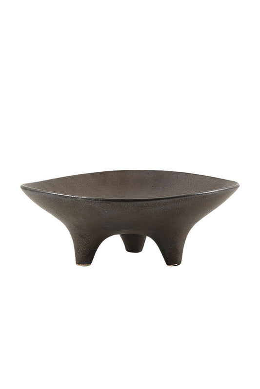 Ceramic Tripod Plate - Black