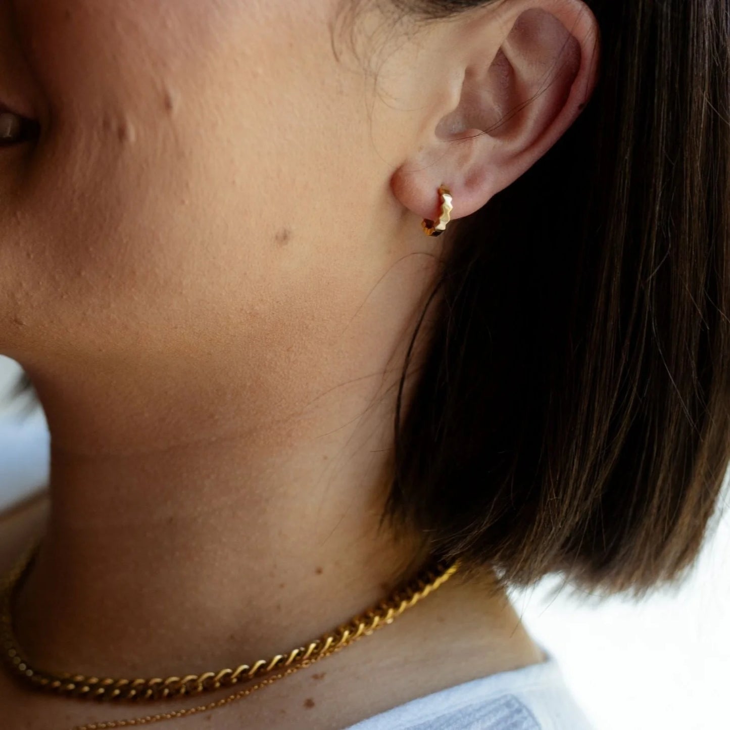 Hex Hoop Earrings