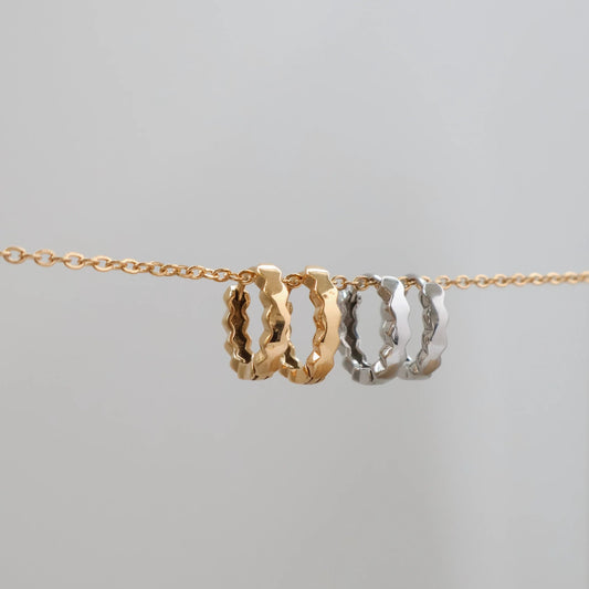 Hex Hoop Earrings