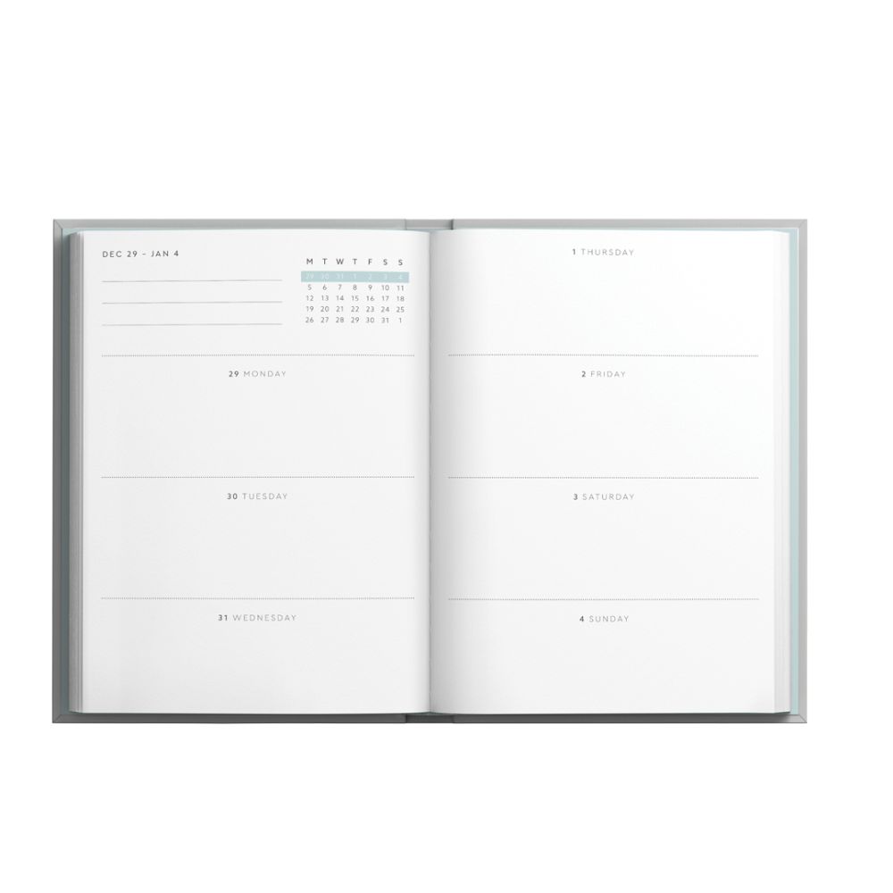 2027 Diary A5 Hard Cover | Kaleido - Blue & Orange Stripe