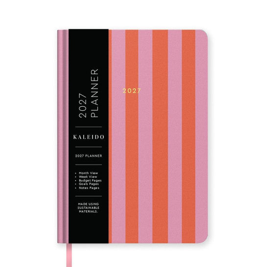2027 Diary A5 Hard Cover | Kaleido - Stripes
