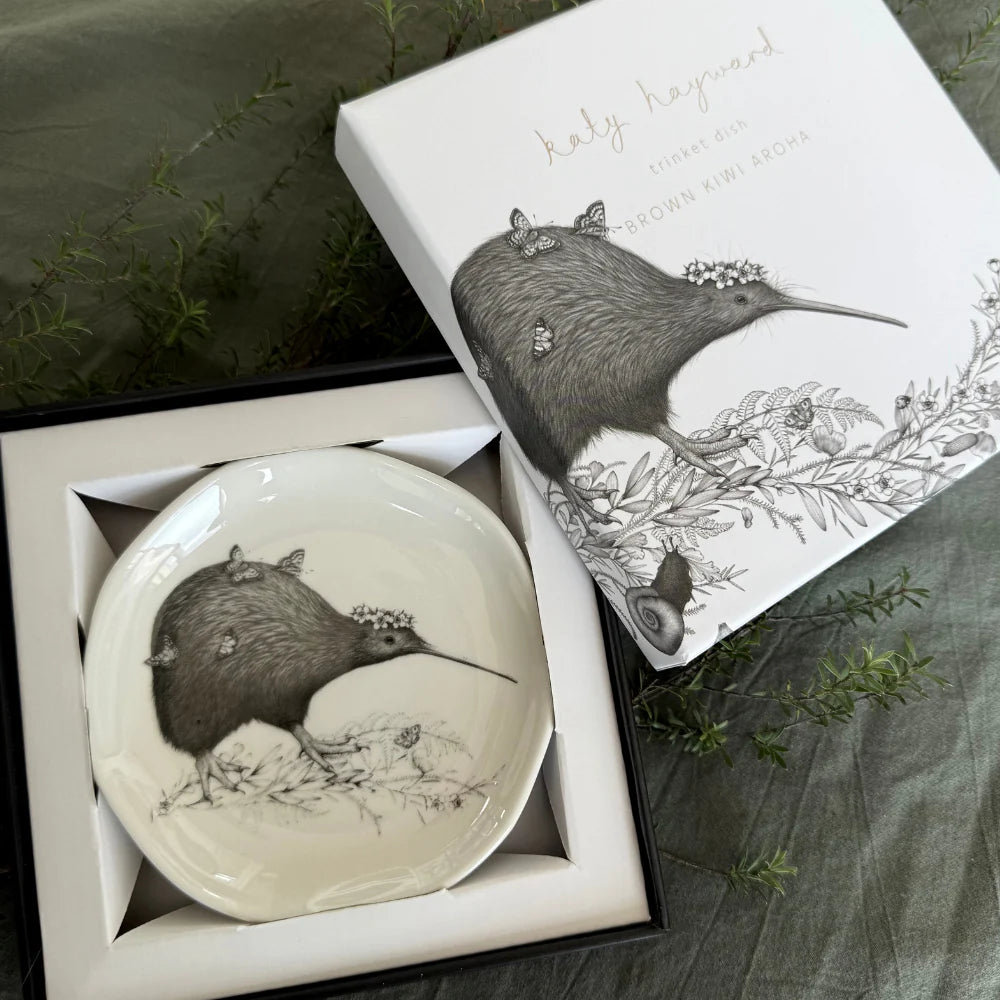 Trinket Dish | Walking with Aroha - Brown Kiwi