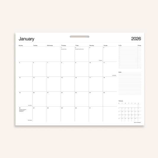 2026 Monthly Wall Planner