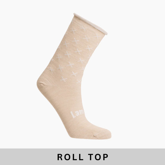 Woman Merino Roll Top Sock | Mushroom