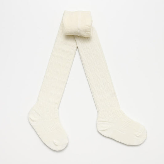 Child Merino Cable Knit Tights