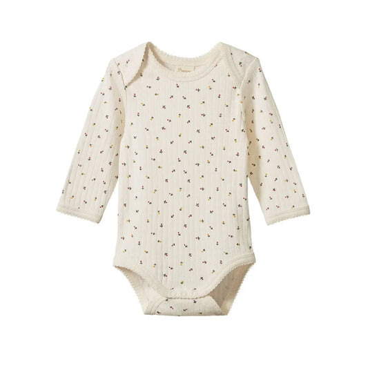 Long Sleeve Bodysuit | Pointelle