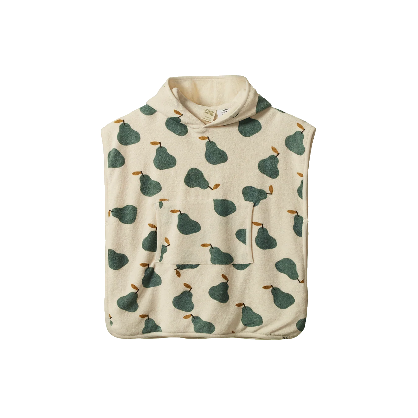 Poncho Hooded Towel | Pear Print