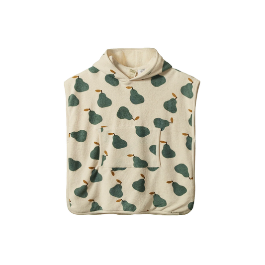Poncho Hooded Towel | Pear Print