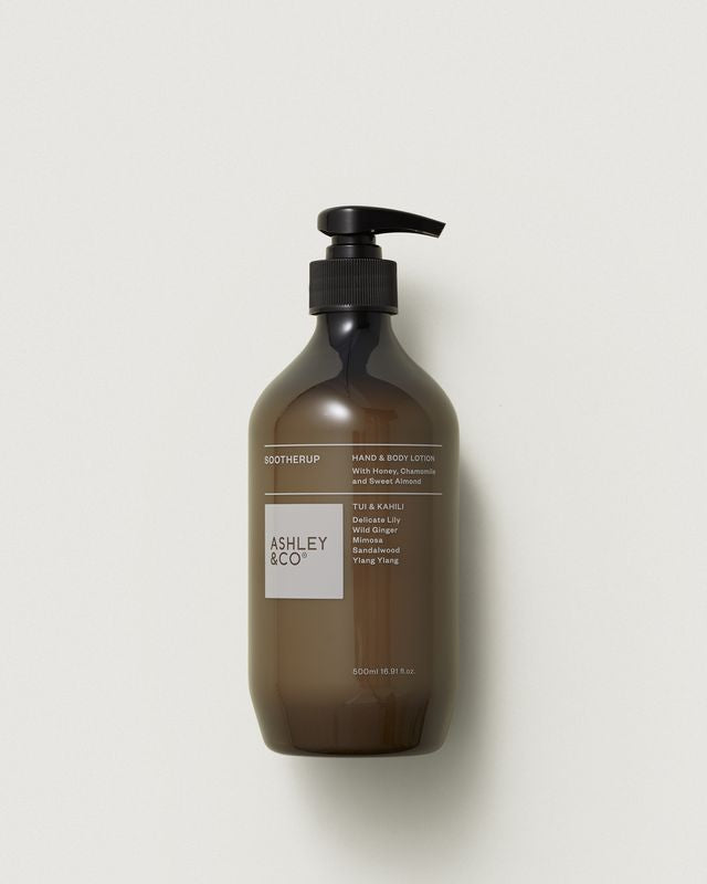 Ashley & Co Sootherup hand and body lotion 500ml, Tui & Kahili scent