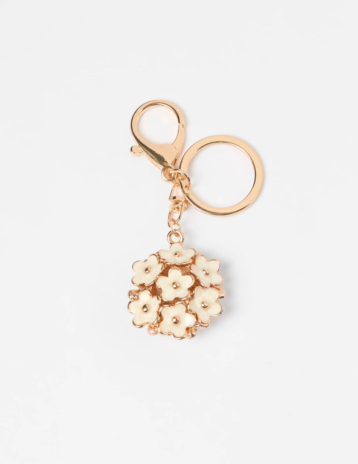 Keychain | Gold Flower Ball