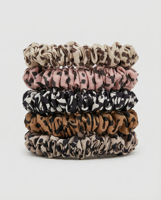 Hair Tie Leopard Print | Set of 5