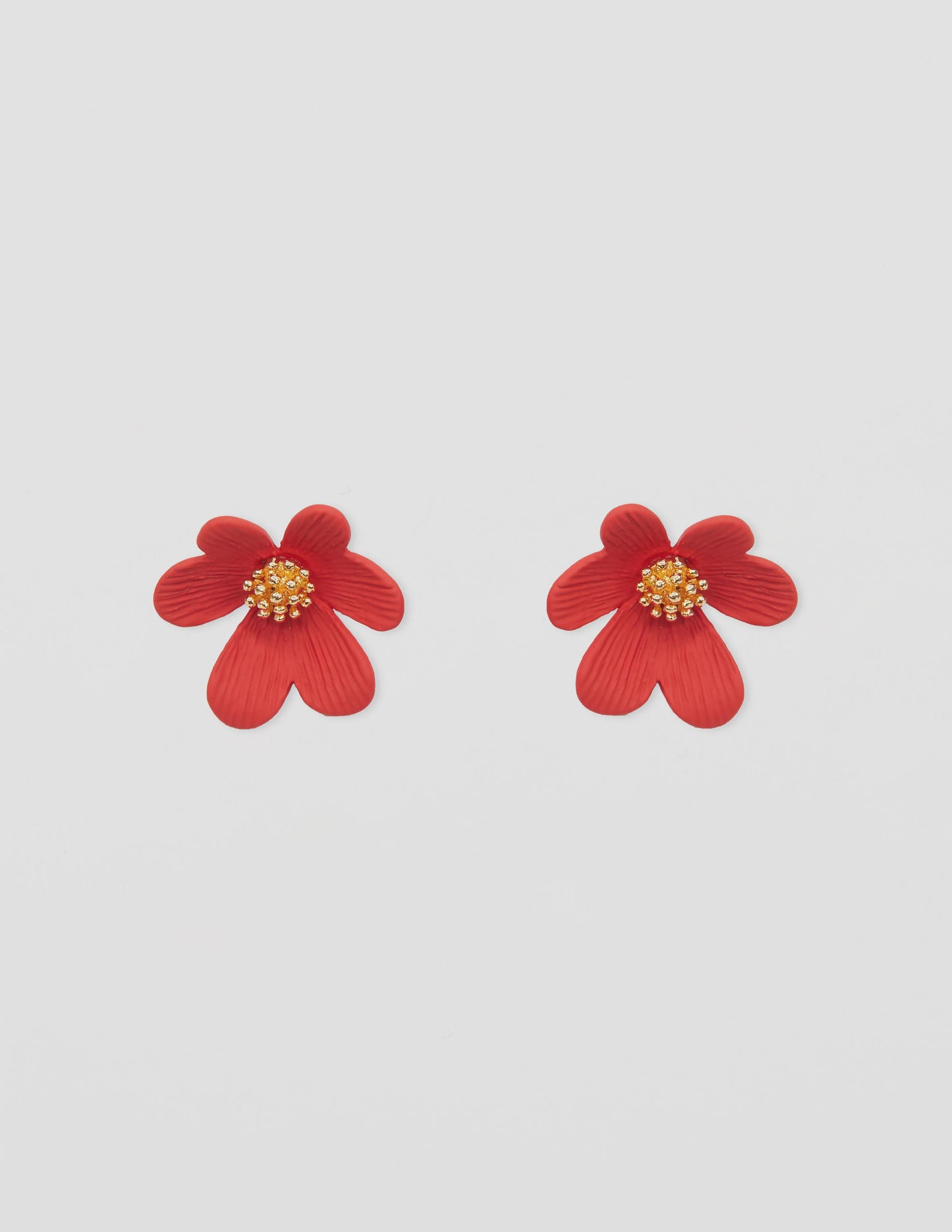 Stella + Gemma | Mini Flower Earrings - Tomato