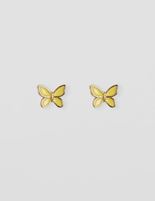 Butterfly Earrings - Yellow