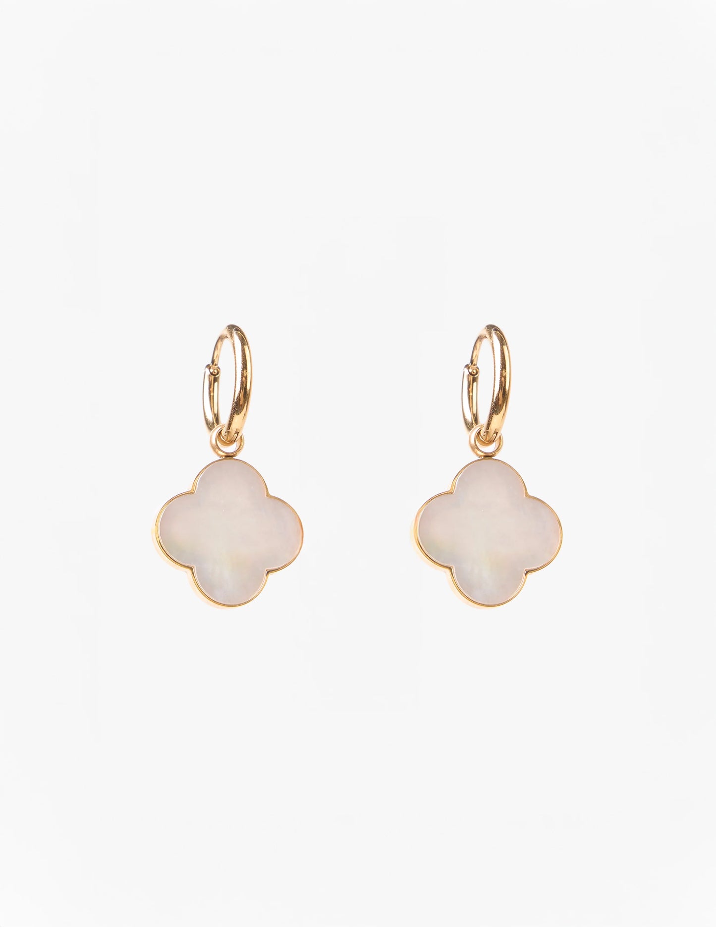 Gold Hoop Shell Earrings