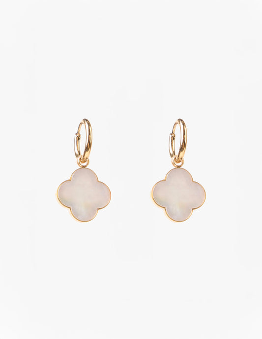 Gold Hoop Shell Earrings
