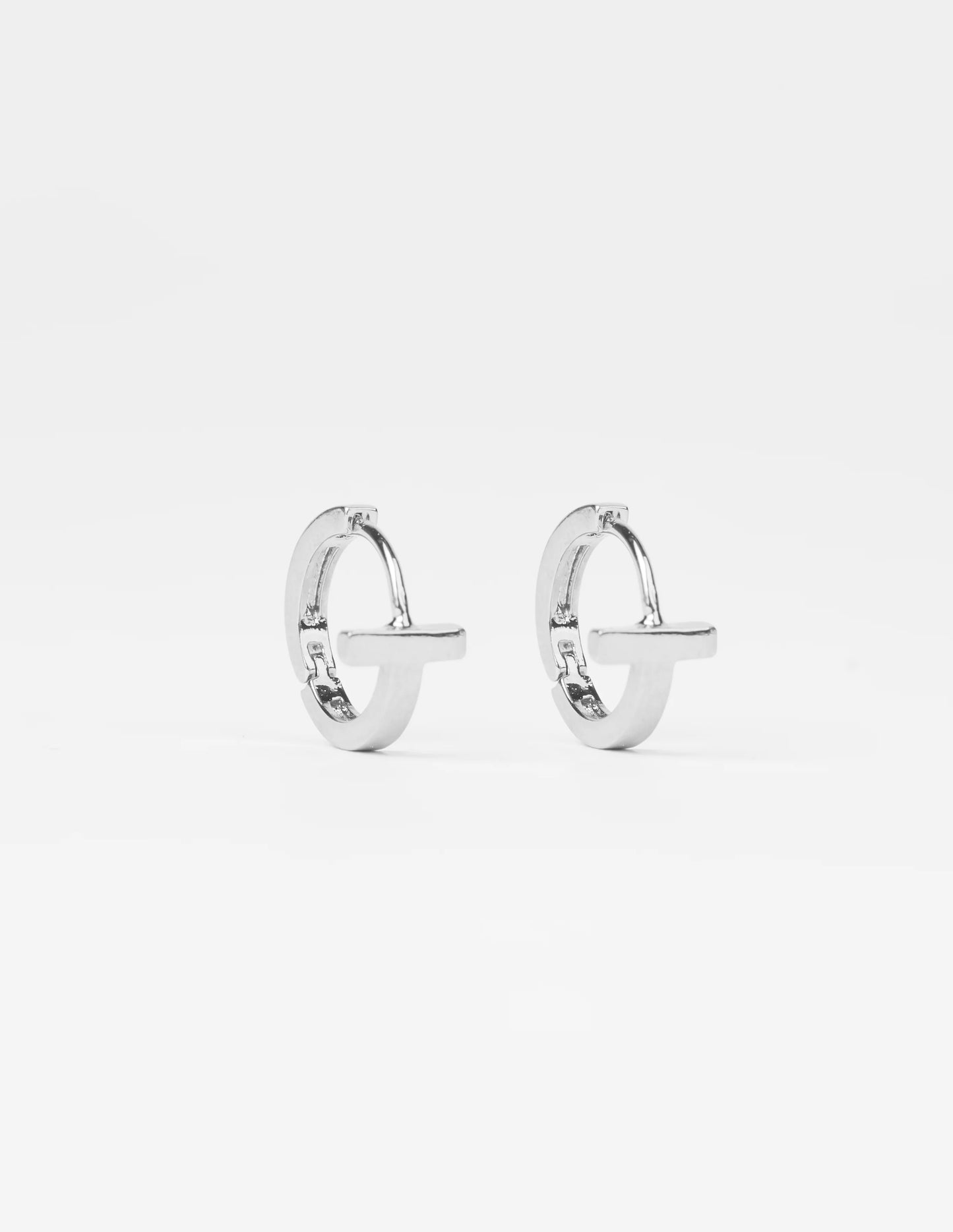 Huggie T Bar Earrings
