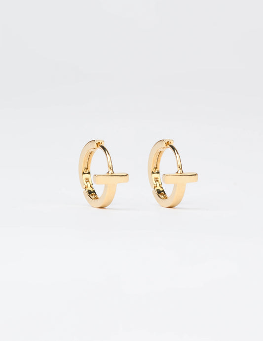 Huggie T Bar Earrings