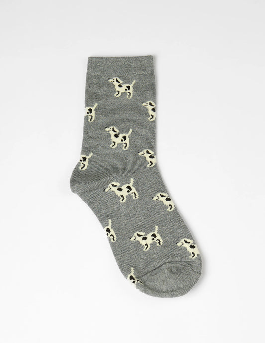 Socks | Grey with Dogs