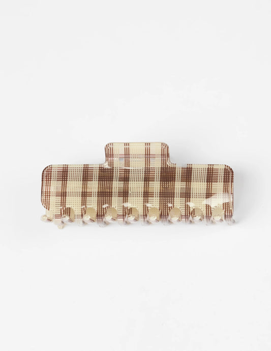 Hair Claw | Tartan Brown