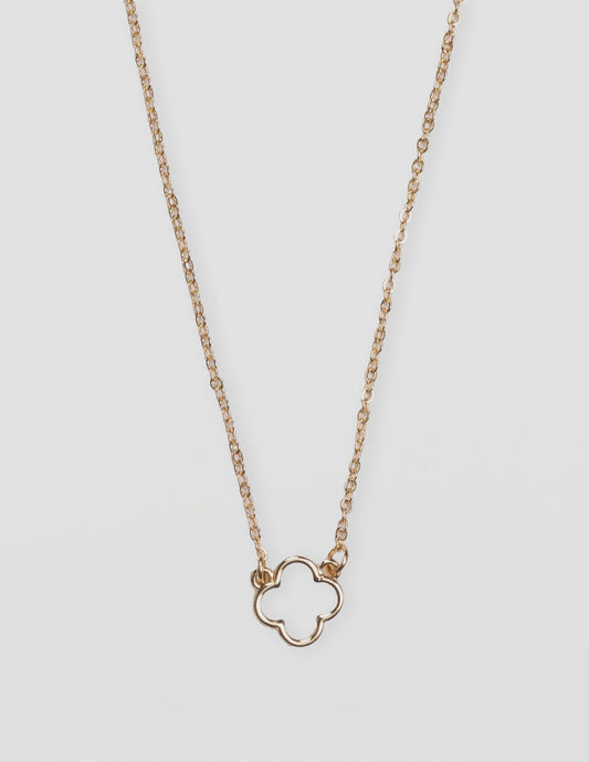 Gold Cut Out Flower Necklace