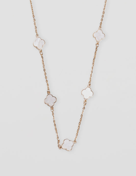 Stella + Gemma | Gold Long Chain MOP Necklace