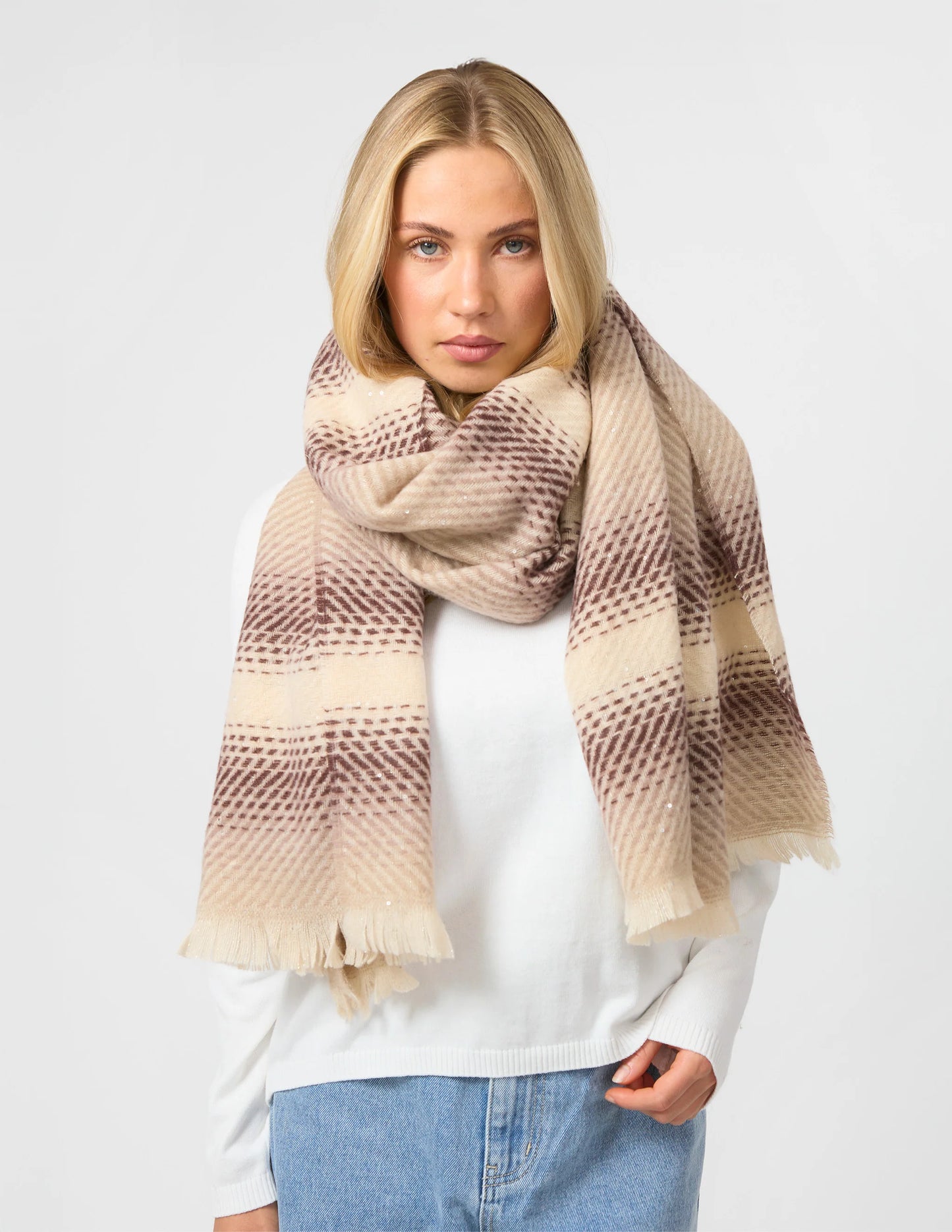 Scarf | Sepia Sequins