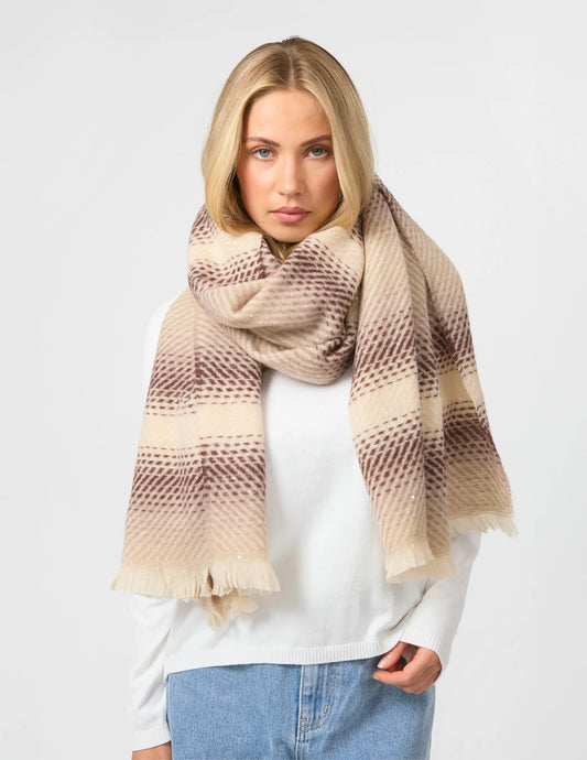 Scarf | Sepia Sequins
