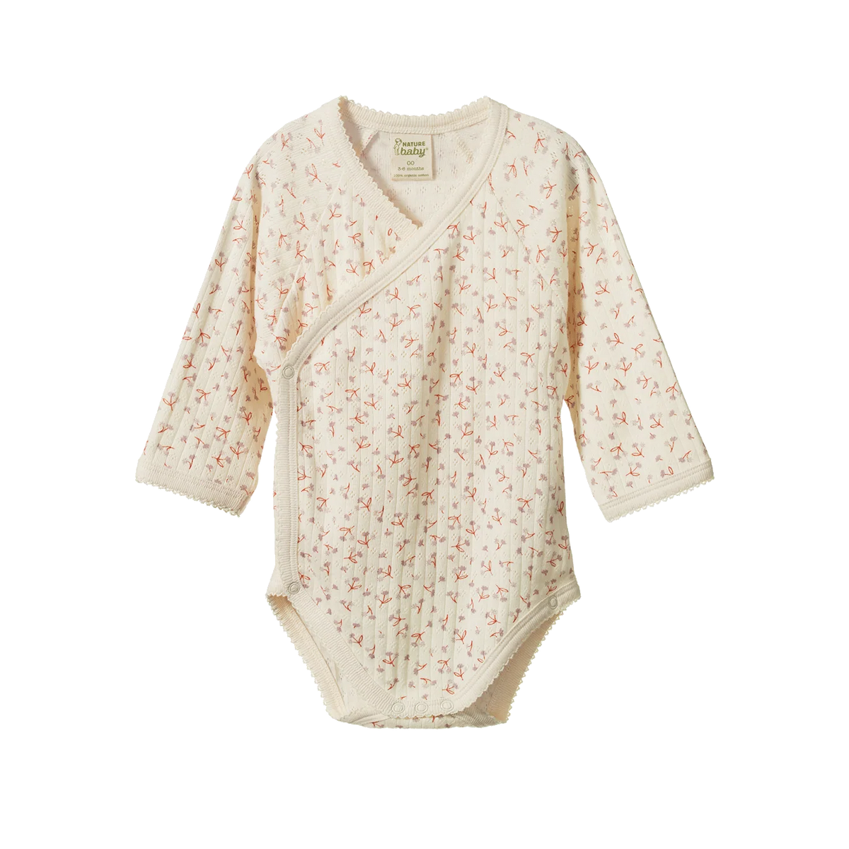 Kimono Long Sleeve Bodysuit | Pointelle